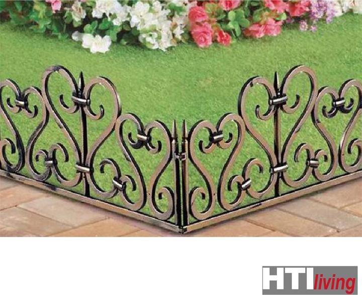 Produktbild HTI-Living Zierzaun Romantik 4-teilig