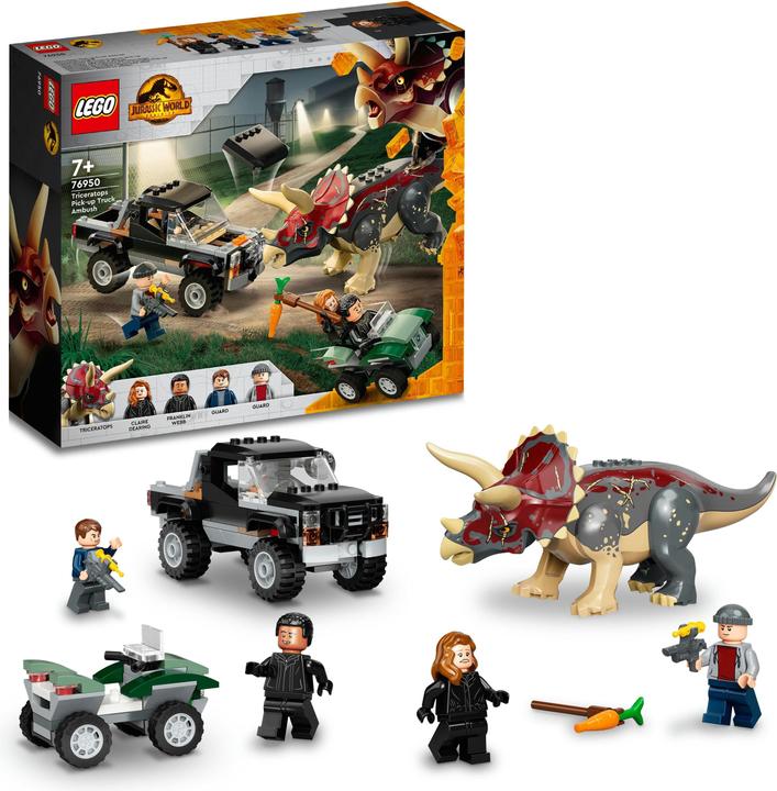 Actual product image LEGO Attack of a triceratops on a pickup truck (76950, LEGO Jurassic World)
