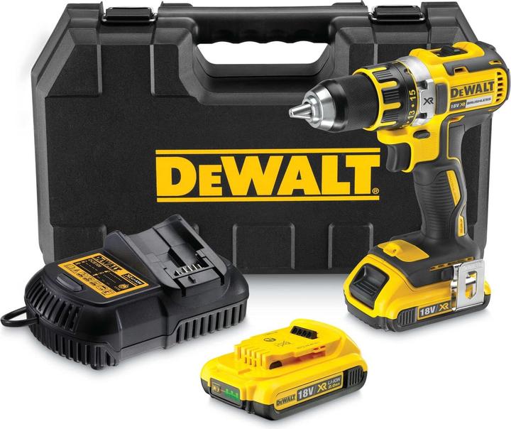 Actual product image DeWalt Brushless Compact Drill Driver 18V 2Ah (Rechargeable battery operated)