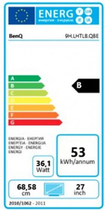 Energie-Label BenQ SW270C (2560 x 1440 Pixel, 27")