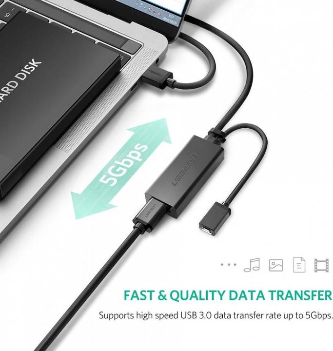 Produktbild Ugreen USB 3.0 Verlängerungskabel mit Repeater Signal Booster (10 m, USB 3.2 Gen 1)