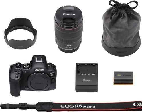 Immagine prodotto Canon Kit EOS R6 Mark II (UE) (24 - 105 mm, 24.20 Mpx, Full frame / FX)