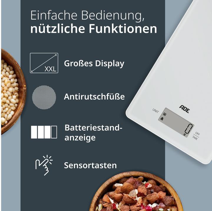 Produktbild ADE Küchenwaage Julia Hellgrau
