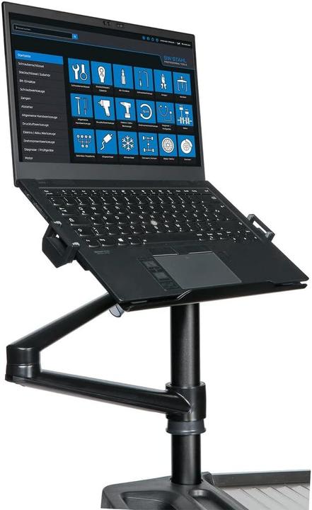 Produktbild SW-Stahl 07124L Laptop Halter für Werkstattwagen I Tabletständer verstellbar I Laptopständer höhenve