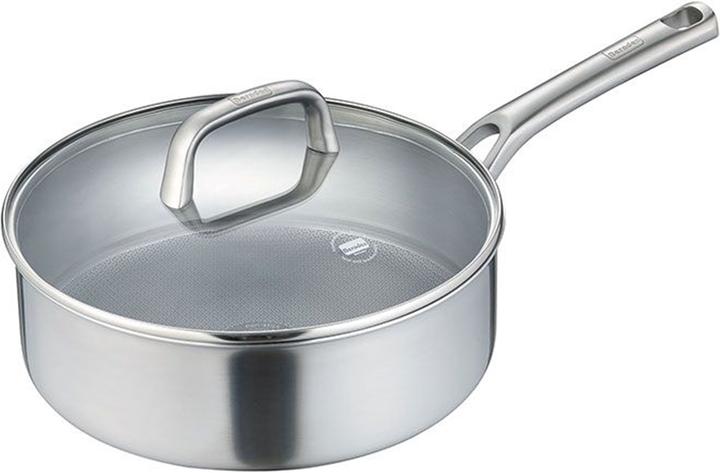 Produktbild Berndes Schmorpfanne mit Glasdeckel (28 cm, Bräter + Schmortopf, Edelstahl)