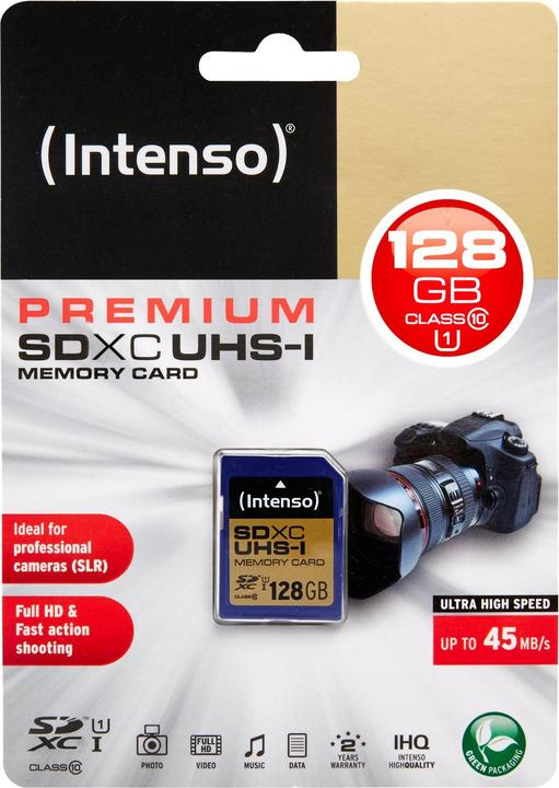 Produktbild Intenso SDXC Card (128 GB, SDXC, U1, UHS-I)