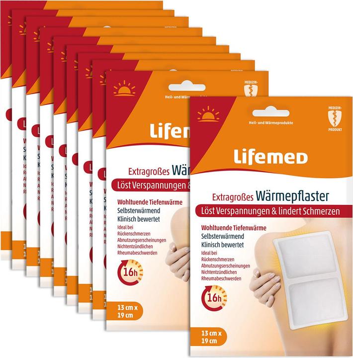 Produktbild Lifemed XL Wärmepflaster mit 16h Wirkung, 10er-Set (10 x)