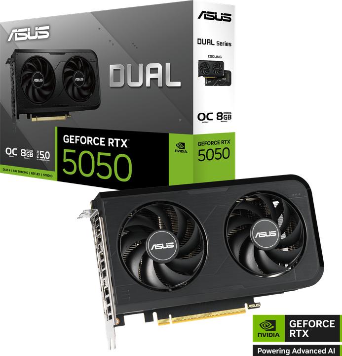 Actual product image ASUS Dual GeForce RTX 5050 OC Edition, 8192 MB GDDR6 (8 GB)