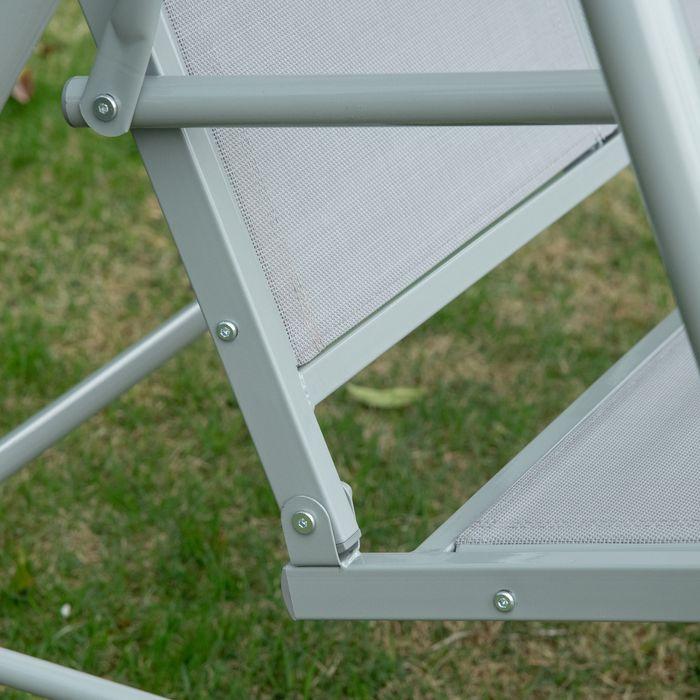 Image du produit Swisshandel24 Hollywood swing Balançoire de jardin 3 places Banc de balançoire avec toit Métal Gris+Argent 170 x