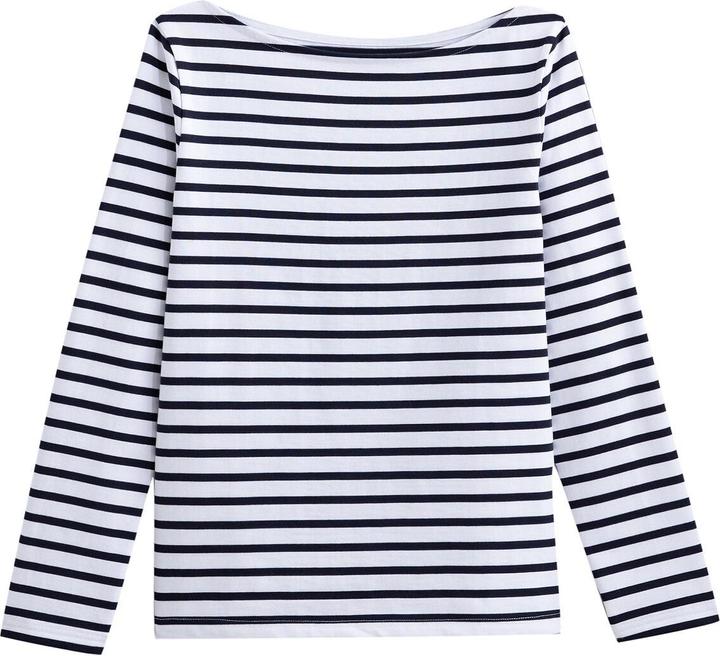 Produktbild La Redoute Collections Langarmshirt mit U-Boot-Ausschnitt und Streifenmuster (XS)