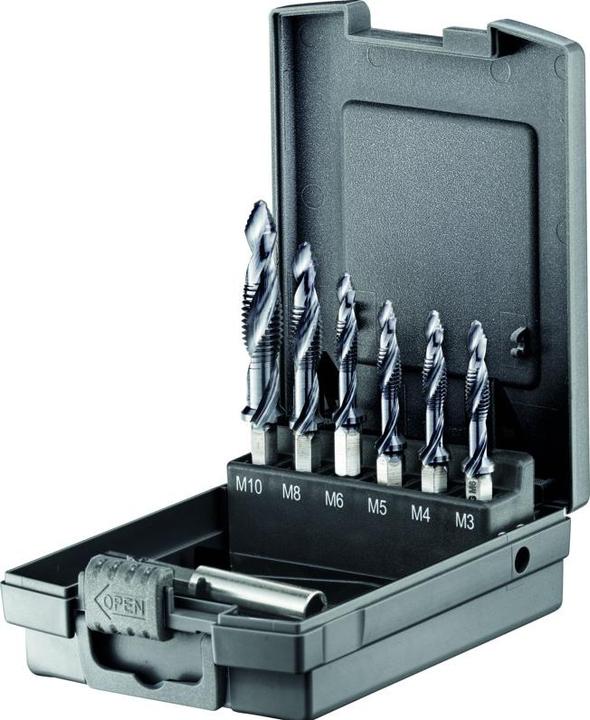 Fortec Jeu de tarauds combinés Premium Line avec pointe étagée, 6 pièc