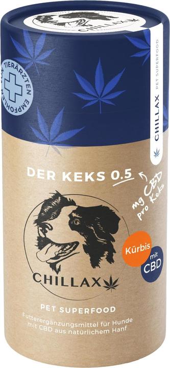 Produktbild Chillax CBD Futterergänzung Kürbis mit 05 mg CBD für Hunde (Senior, Adult, Junior, 1 Stk., 180 g)