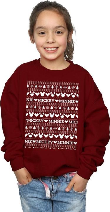 Immagine prodotto Disney Mickey And Minnie Christmas Fair Isle Felpa Ragazze (128)