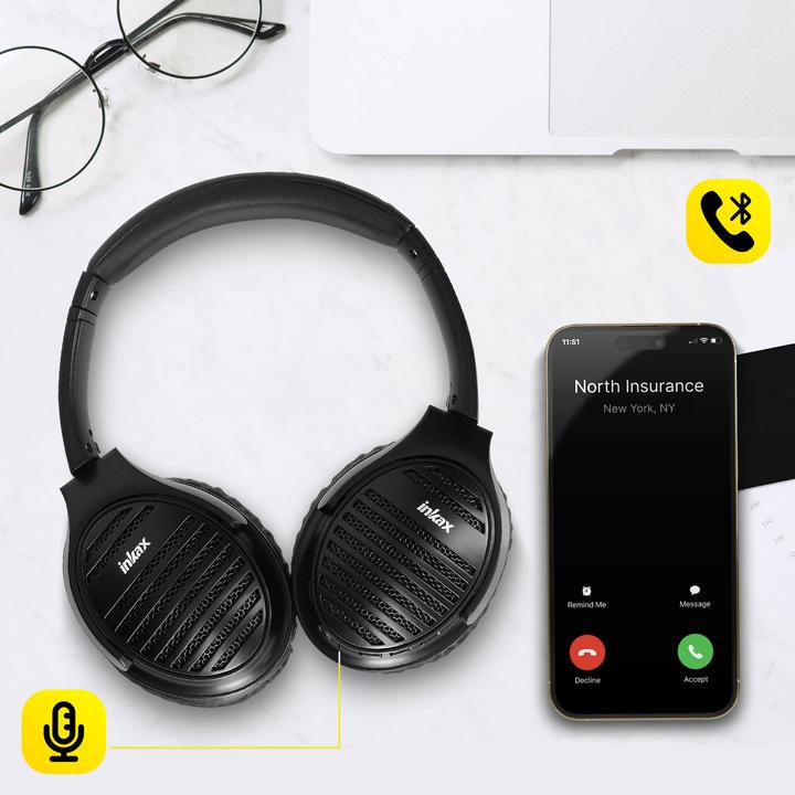 Actual product image Inkax HP-07 Bluetooth Headset (No noise cancelling, Wireless)