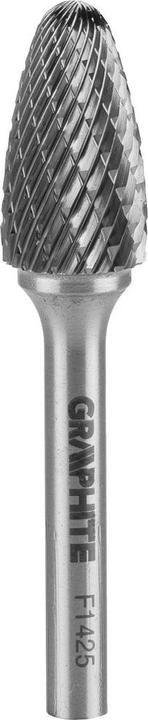 Graphite TCM metal cutter, type F (rounded tip), 14 x 25 mm, shank 6 x 45 mm