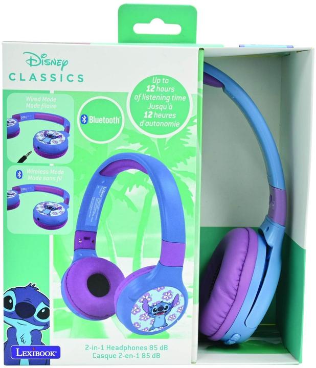 Image du produit Lexibook Casque Bluetooth/Câble 2 en 1 Stitch Bleu