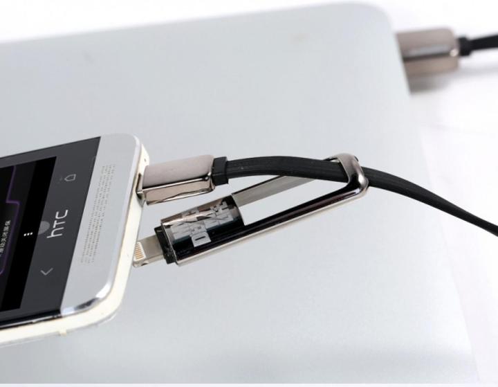 Image du produit Remax Transformers Câble de charge 2-en-1 Lightning MicroUSB vers USB-A
