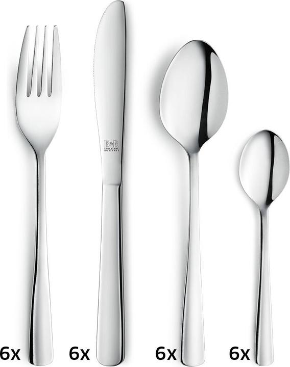 Beckmann & Rommerskirchen RIVA Besteckset 24-teilig (24 Stück, Besteck Set)