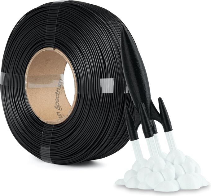 Immagine prodotto Filamento PLA ad alta velocità in ricarica nero 1kg 1,75mm (PLA, 1.75 mm, 1000 g, Nero)
