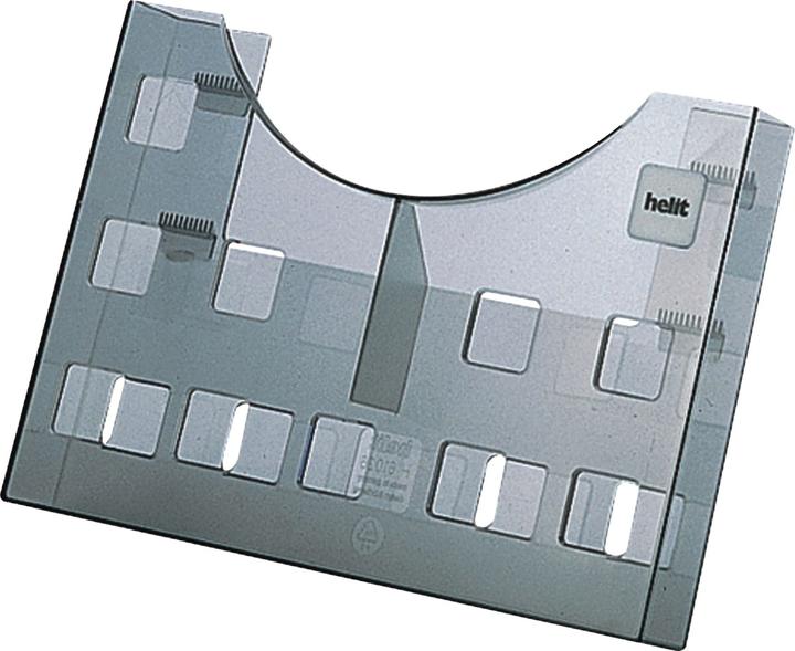Immagine prodotto Helit Portadepliant, DIN A5 orizzontale-2x DIN A6 verticale grigio-trasparente, per montaggio a parete o (A5)
