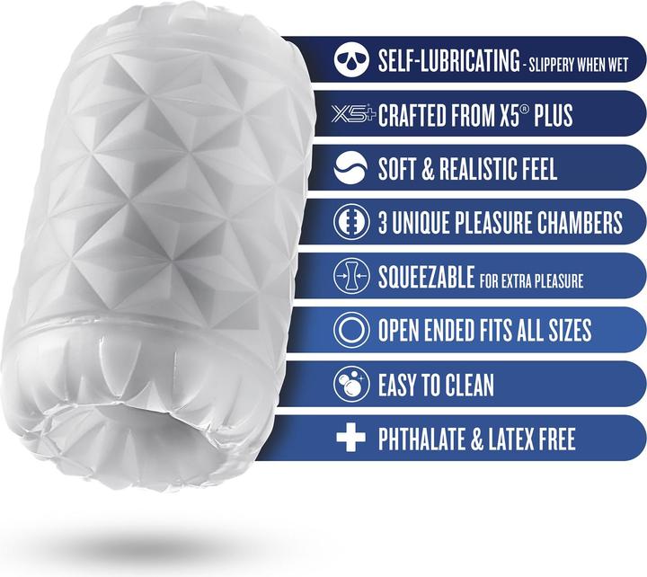 Actual product image Blush Rize Reakt - Self-Lubricating Pocket Stroker Male Masturbator Made with Ultra Soft X5® Plus -