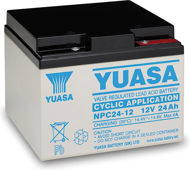 Yuasa NPC24-12I Lead Battery Cycle Resistant 12 Volt, 24Ah (12 V, 24 Ah)