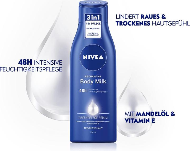 Actual product image NIVEA Body Milk 250ml (Body milk, 250 ml)