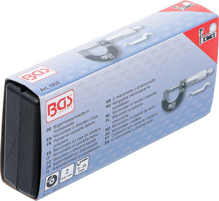 Produktbild BGS Bügelmessschraube Genauigkeit 0,01 mm 0 - 25 mm