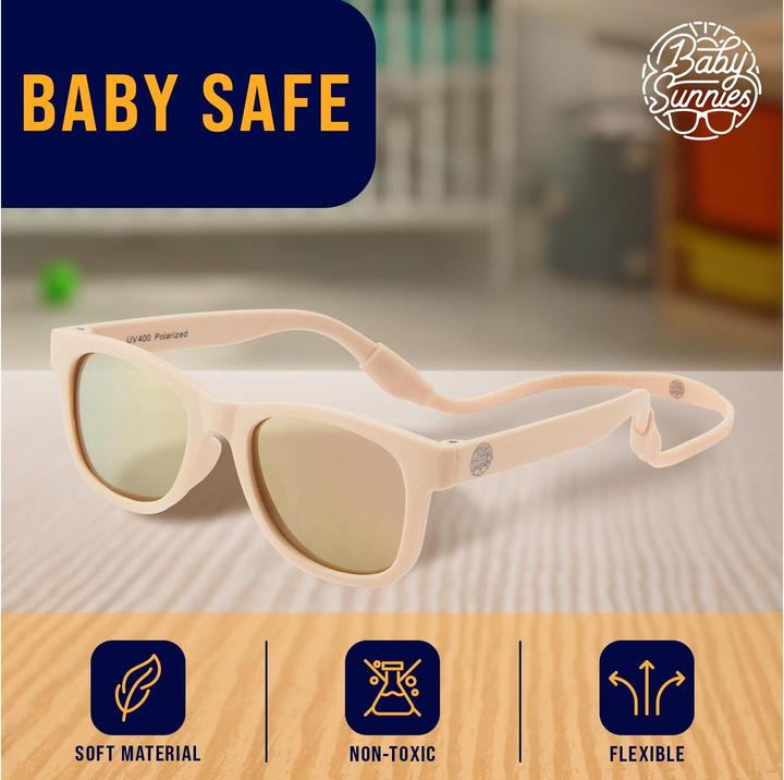 Actual product image Baby Sunnies Baby-Sonnenbrille mit Band Schwarz