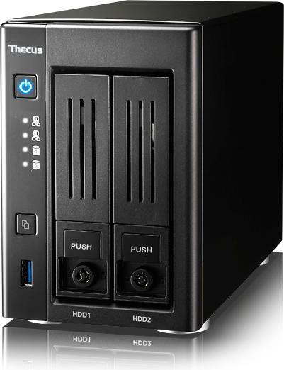 Produktbild Thecus NAS N2810PLUS 2bay Intel RAM 2x 1GbitLAN