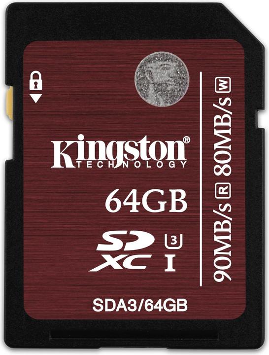 Produktbild Kingston SDXC Card 64GB, UHS-I, U3 (64 GB, SDXC, U3, UHS-I)