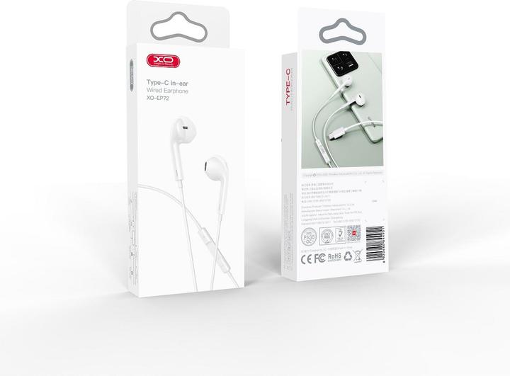 Produktbild xO Kabelgebundene Ohrhörer EP72 USB-C weiss (Kabelgebunden)