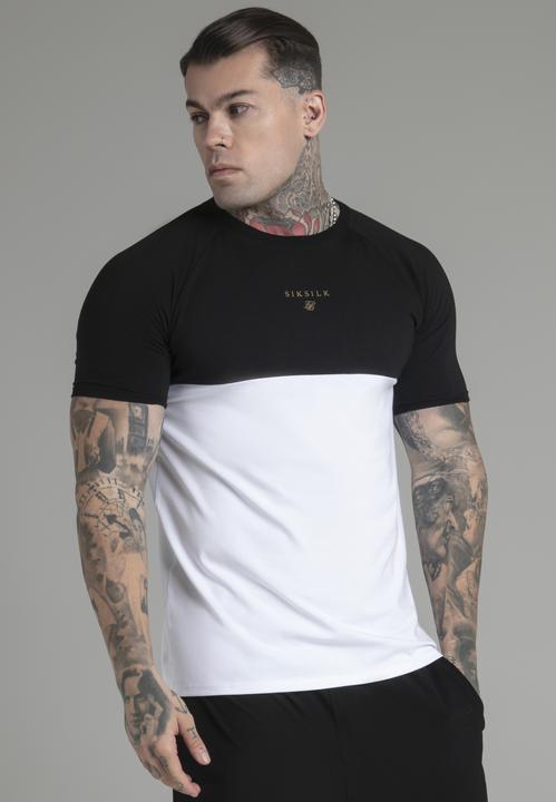 Siksilk T-Shirt Cut and Sew T-Shirt in Black, White (M)