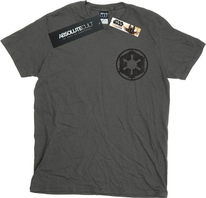 Produktbild Star Wars The Mandalorian Galactic Empire Insignia Breast Print TShirt Jungen (152, 158)