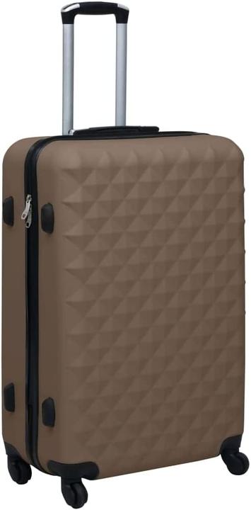 Immagine prodotto VidaXL Trolley a guscio rigido, marrone (Bagaglio a mano (fino a 50 litri), L (90 - 115l))