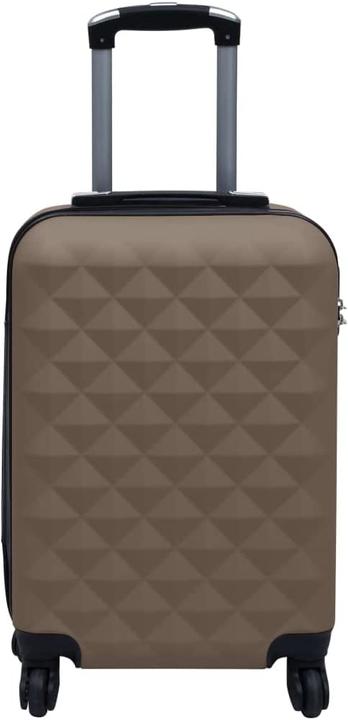 Immagine prodotto VidaXL Trolley a guscio rigido, marrone (Bagaglio a mano (fino a 50 litri), L (90 - 115l))