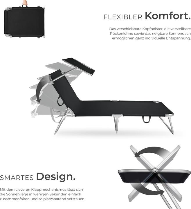 Produktbild tectake Gartenliege (190 cm)