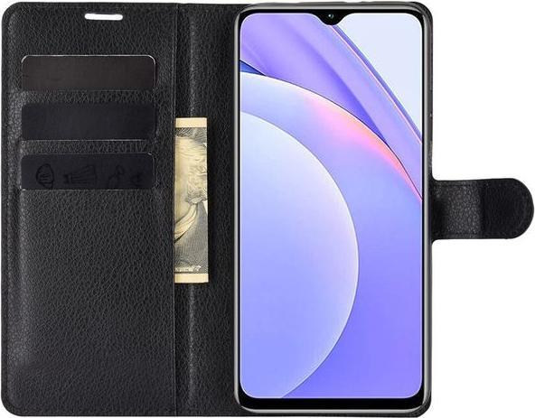 Image du produit MU Classic Série de couvertures de livres en cuir litchi (Realme 9 4G, Xiaomi Redmi 9T)
