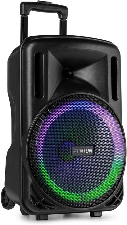 Fenton Speaker Bluetooth - FT12LED MK2 karaoke box met LED’s, accu en microfoon - Voor (Active)