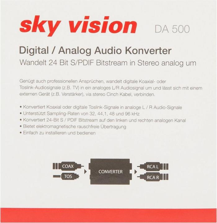 Produktbild Sky Vision DA 500 Digital zu Analog Audiowandler