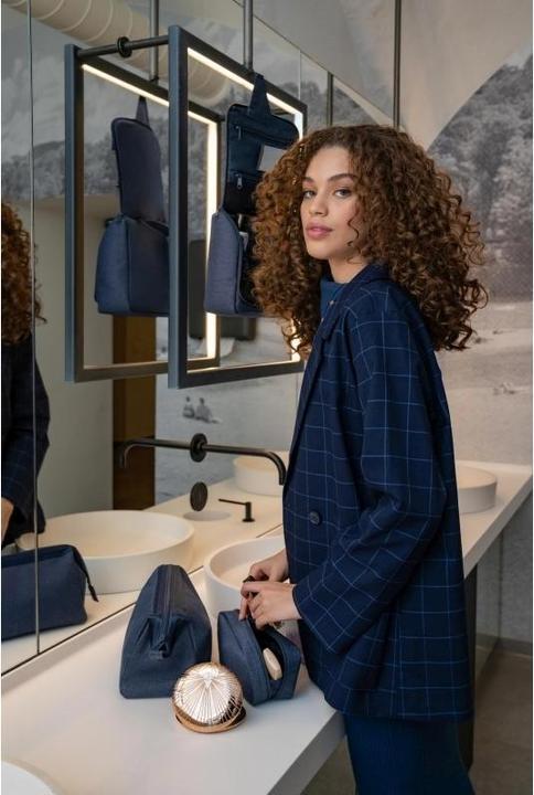 Image du produit reisenthel Étui Mulitcase Herringbone bleu foncé
