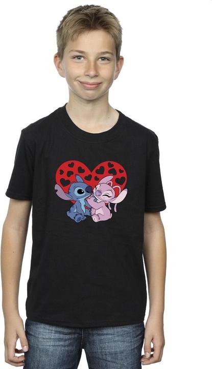 Actual product image Disney Boys Lilo & Stitch Hearts T-Shirt (152, 158)