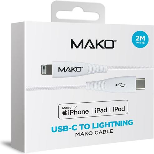 Produktbild Mako USB C zu Lightning Kabel verstärkt (1 m, USB 2.0, 20 W)