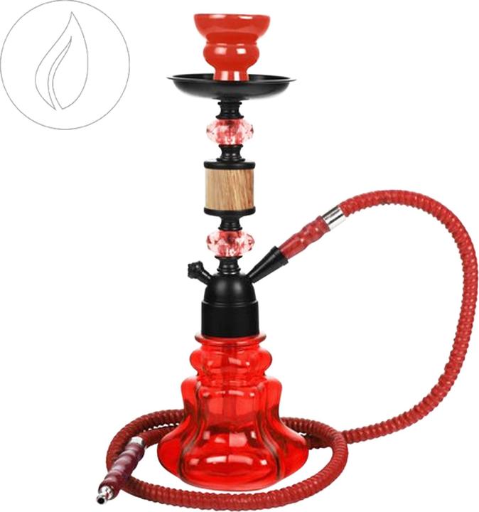 Immagine prodotto Moosmayr Shisha Woody Red 35cm 1x connessione. (35 cm)