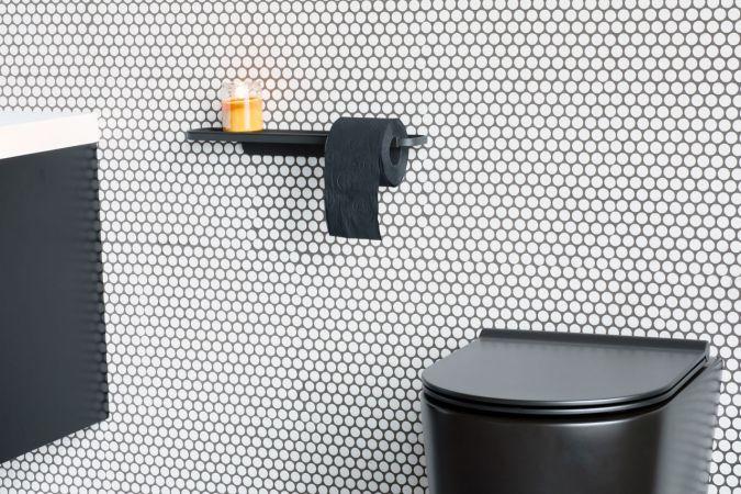 Actual product image Brabantia Toilet paper holder Mindset with shelf anthracite