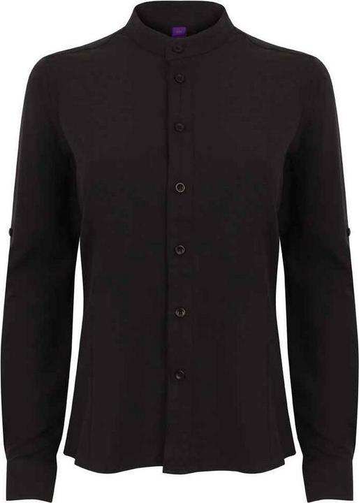 Henbury Hemd Stehkragen Krempelärmel (XXL)