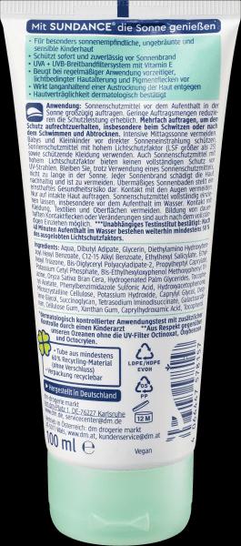 Produktbild dm Sundance Kids sensitiv (Sonnencreme, SPF 50, 100 ml)