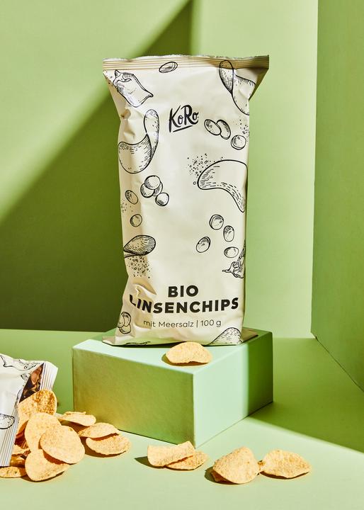 Actual product image KoRo Organic lentil crisps with sea salt (100 g)