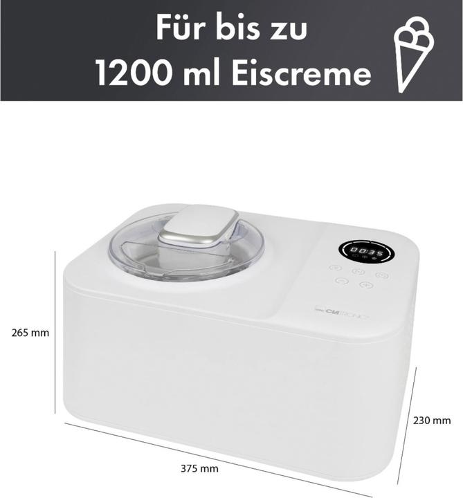 Actual product image Clatronic Clat ice cream maker ICM 3784