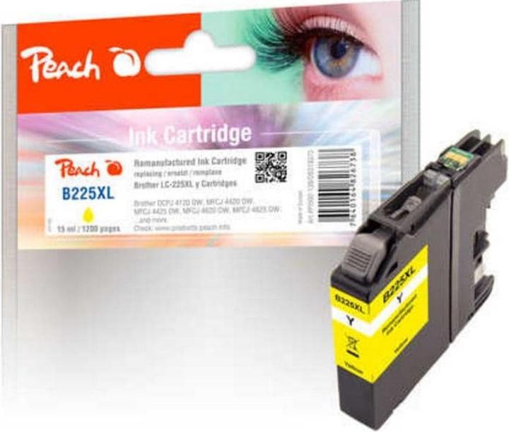 Actual product image Peach Ink Brother LC-225XL Yellow (Y)